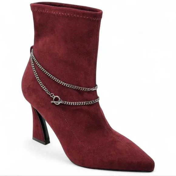 Chain Pointed Toe Bootie - Picture 1 of 10